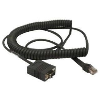 Honeywell CBL-020-300-C00 Coiled Serial Interface Cable, 9.84 ft, Copper Conductor, Black