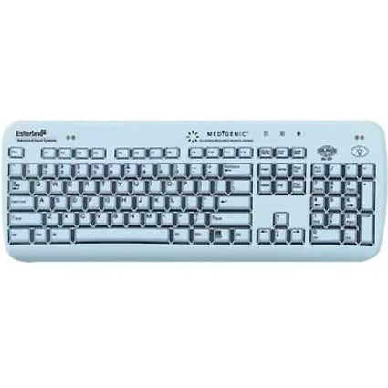 Esterline K104C02-US Medigenic Keyboard, Washable, USB Connectivity, 104 Keys