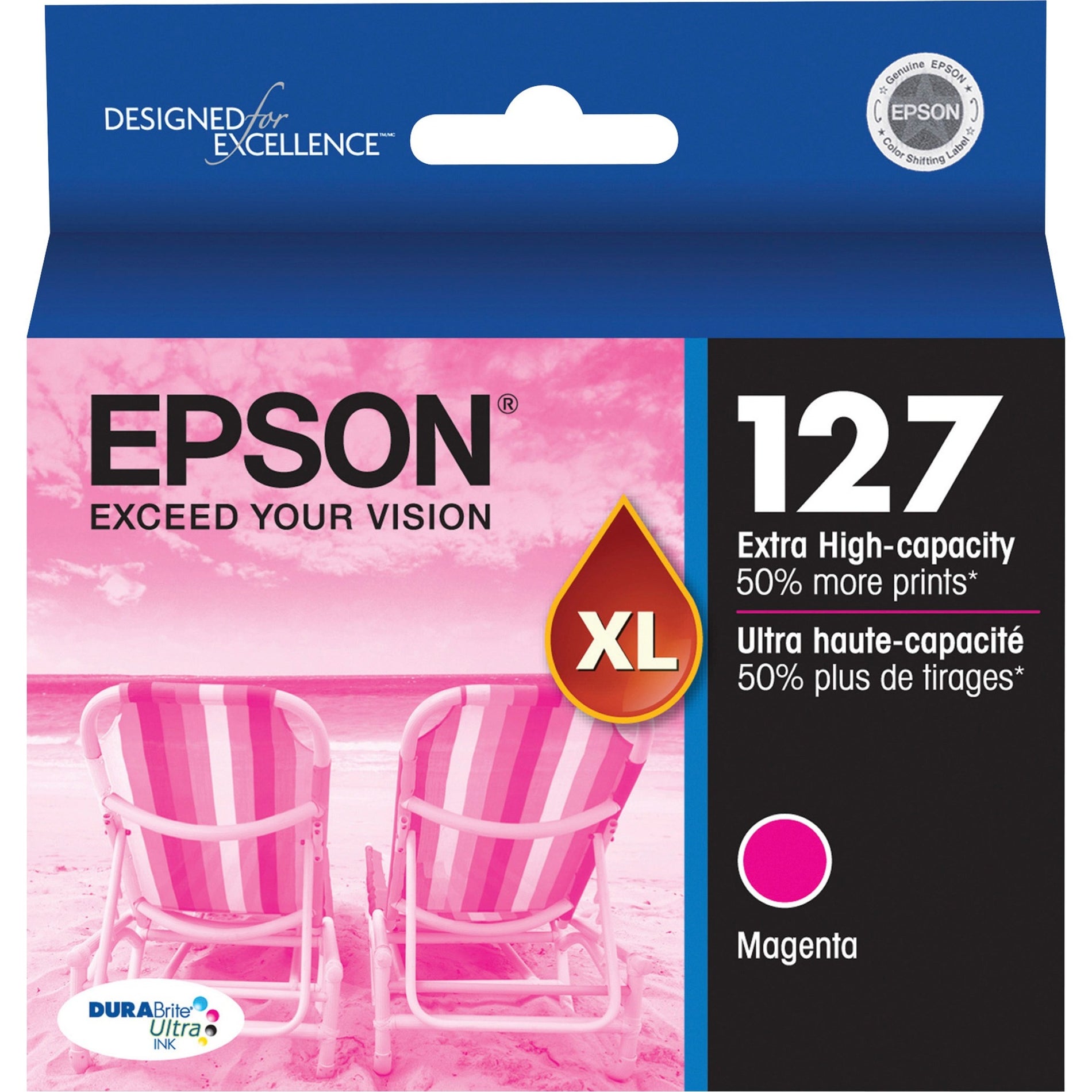 Epson T127320-S DURABrite High Capacity Ink Cartridge, Magenta, for WorkForce-7520