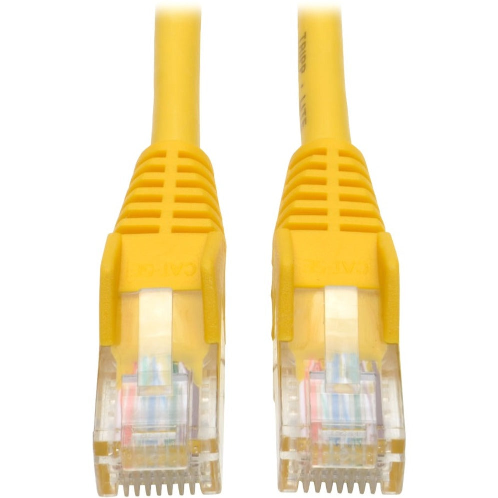 Tripp Lite N001-003-YW Cat5e UTP Patch Cable, 3 ft, Yellow, Molded Snagless RJ45