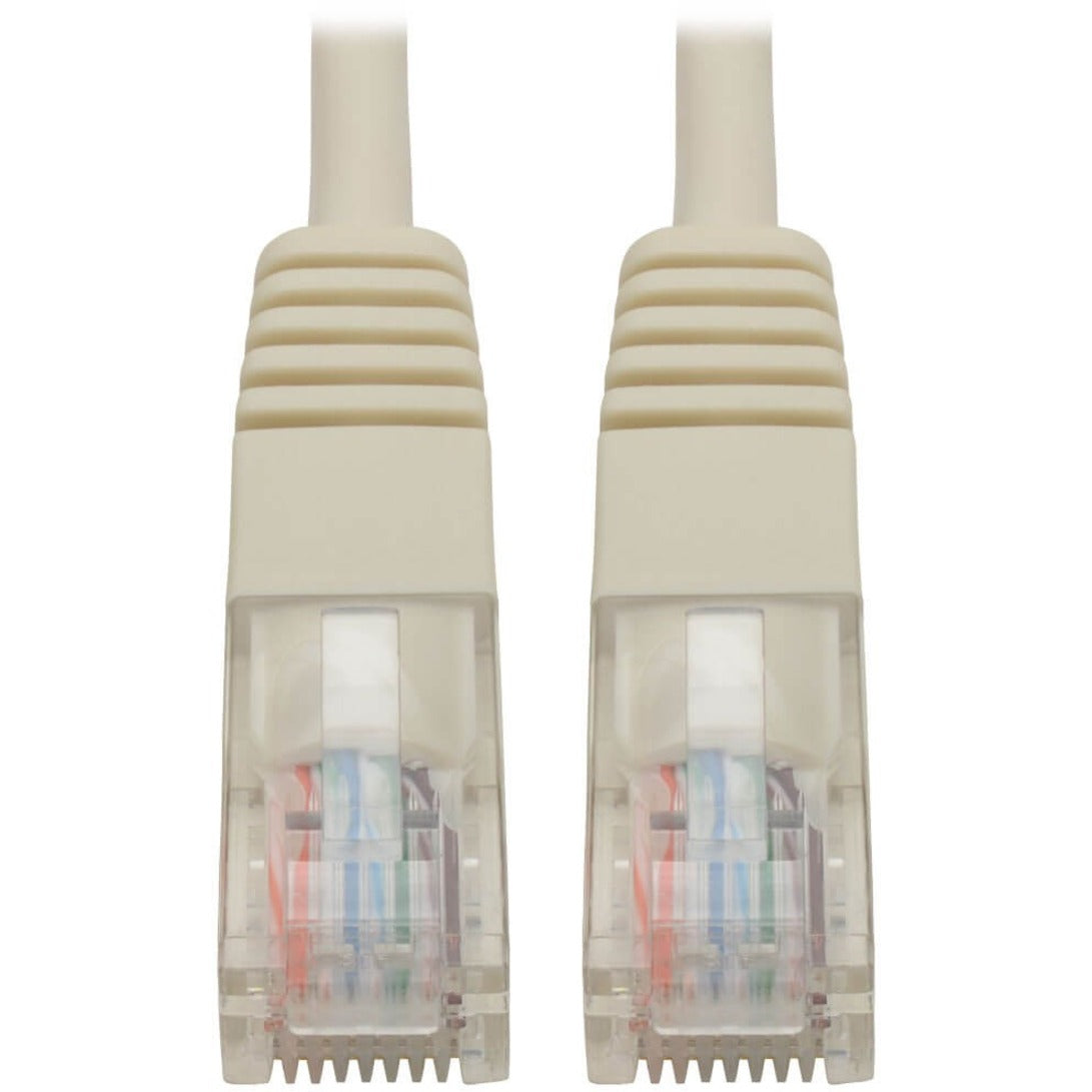 Tripp Lite N002-001-WH Cat5e UTP Patch Cable, 1 ft, White, Molded RJ45 M/M Patch Cord
