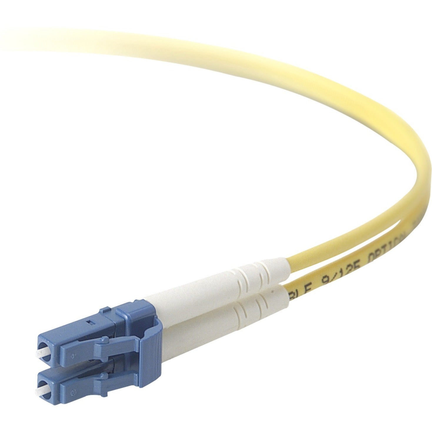 Belkin LCLC083-01M-TAA Fiber Optic Duplex Patch Cable, 3.28 ft, Single-mode, Yellow