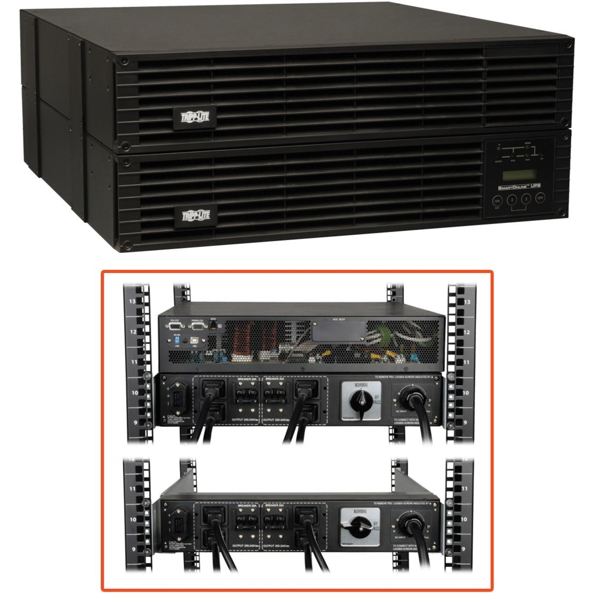 Tripp Lite SU6000RT4UHVG SmartOnline EZ 6000 VA Tower/Rack Mountable UPS, 4 C19 Output Receptacles, SNMP Manageable