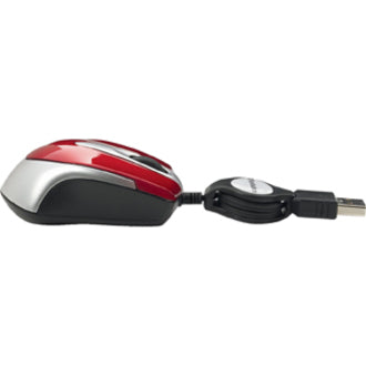 Verbatim 97255 Optical Travel Mouse, Red, 1000 DPI, USB Connectivity