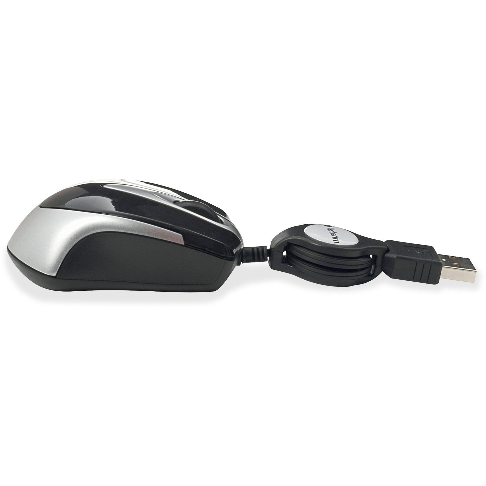 Verbatim 97256 Optical Travel Mouse, Black, 1000 dpi, USB