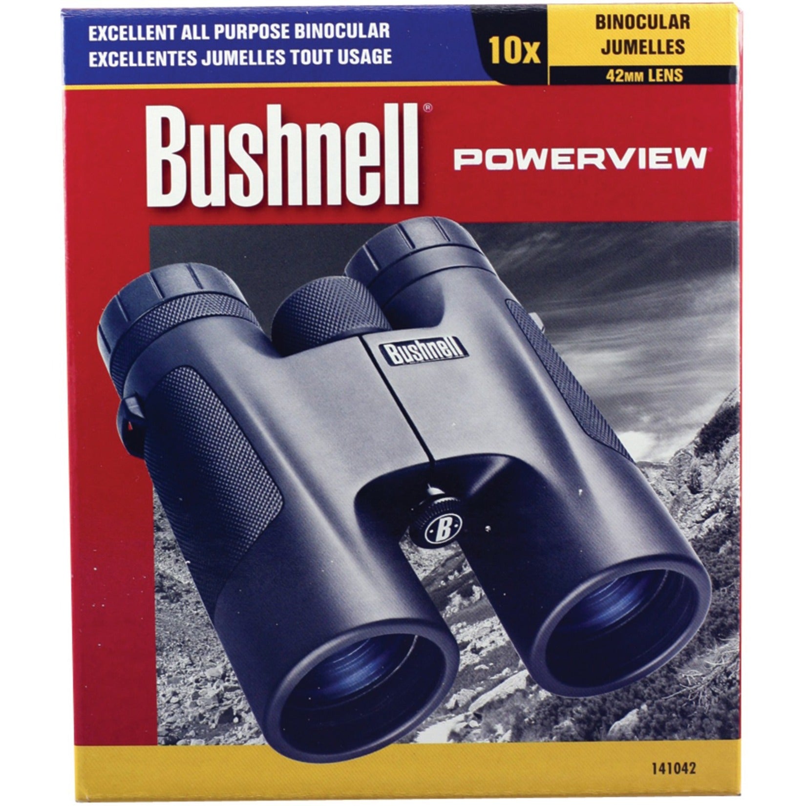Bushnell 141042 PowerView 10x42 Binocular, Lifetime Warranty, Hunting