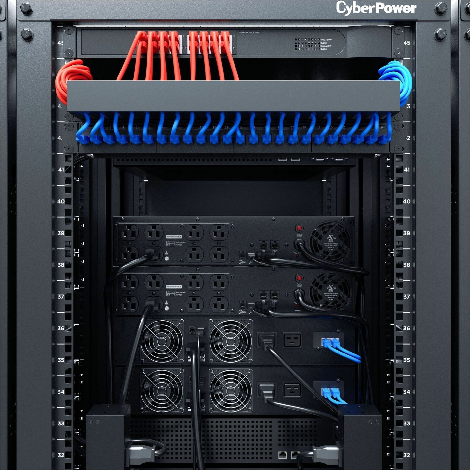CyberPower OR1500PFCRT2U PFC Sinewave UPS System 1500VA 900W Rack/Tower, Pure Sine Wave, 3 Year Warranty