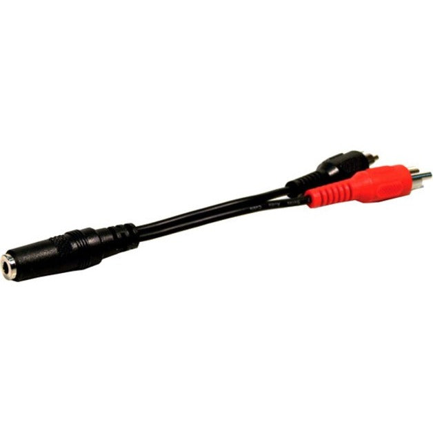 Comprehensive MJS/2PP-C 3.5mm Stereo Jack to Two RCA Plugs 6 inch Audio Cable, Strain Relief, Molded