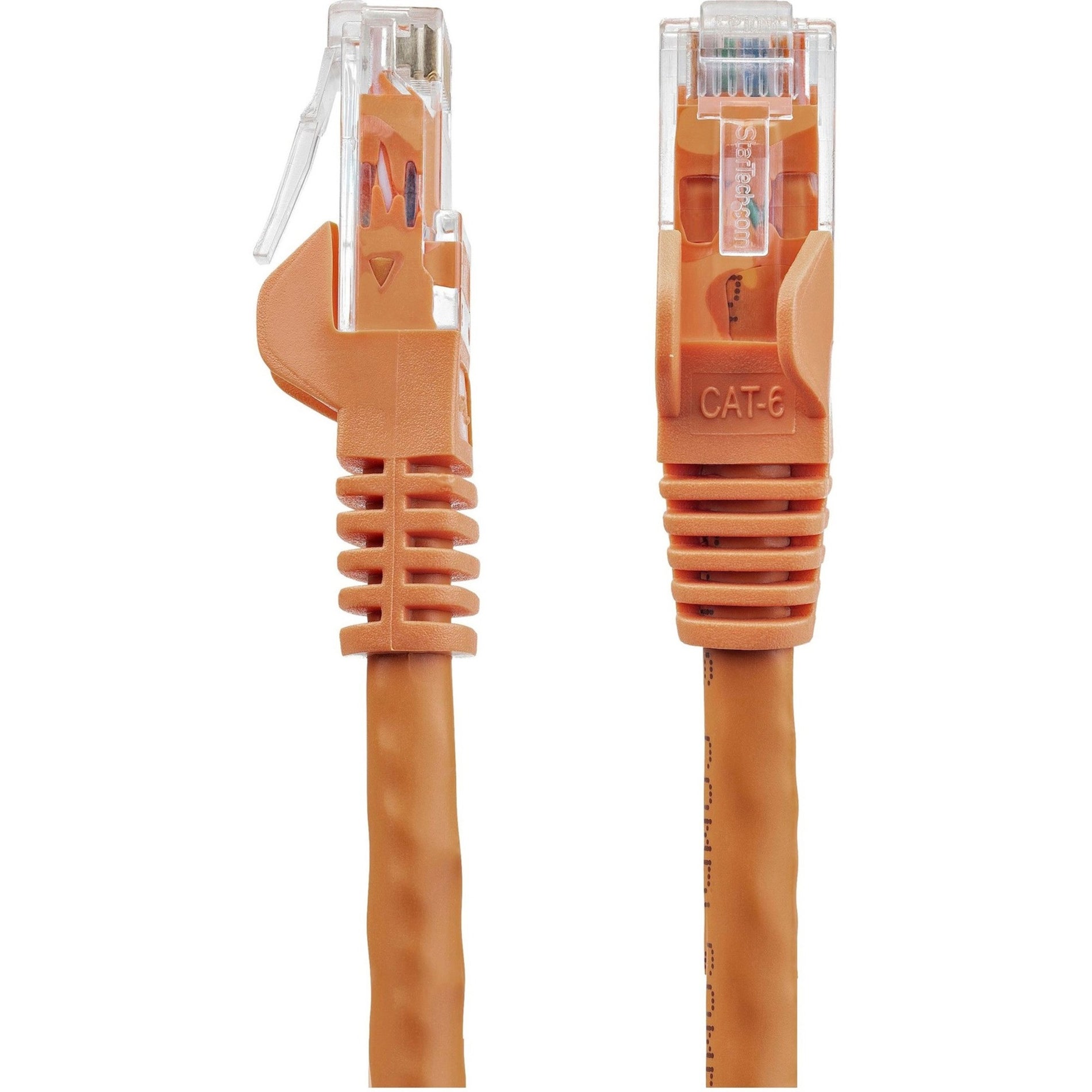 StarTech.com N6PATCH15OR 15 ft Orange Snagless Cat6 UTP Patch Cable, 10 Gbit/s Data Transfer Rate, Lifetime Warranty