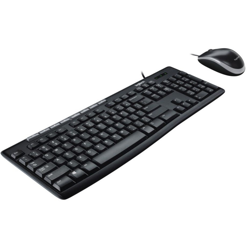 Logitech 920-002714 Media Combo MK200 Keyboard & Mouse, Spill Proof, Slim, Low-profile Keys, Quiet Keys, Ergonomic