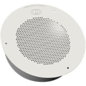 CyberData 011121 Auxiliary Analog Speaker, Ceiling Mountable, In-wall, Signal White