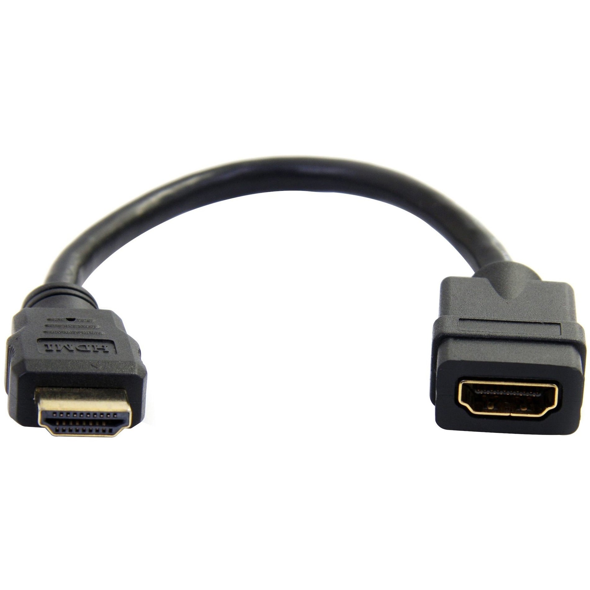 StarTech.com HDMIEXTAA6IN 6in High Speed HDMI Port Saver Cable M/F, Ultra HD 4k x 2k HDMI Cable