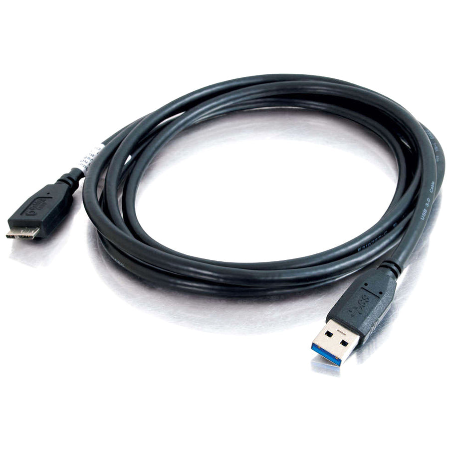 C2G 54178 USB Cable Adapter, USB 3.0 A to Micro USB B Cable (10ft), Molded, Shielded, Black