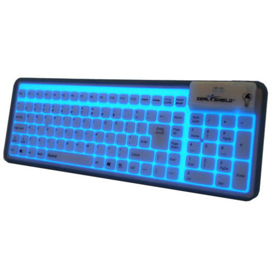 Seal Shield S106G2 Seal Glow Keyboard Wasserfest Auslaufsicher Beleuchtet Abwaschbar