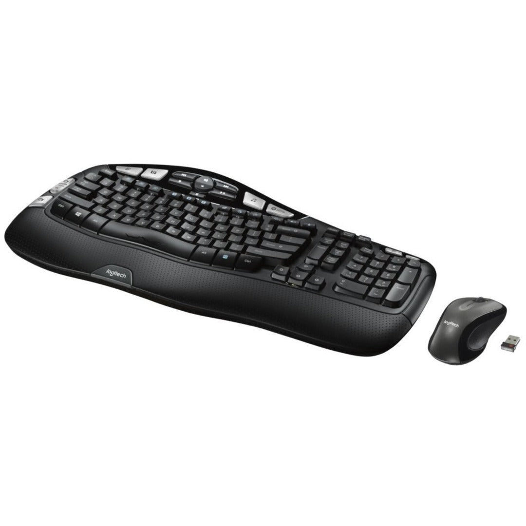 Logitech 920-002555 MK550 Wireless Wave Keyboard/Mouse Combo, Ergonomic, Black