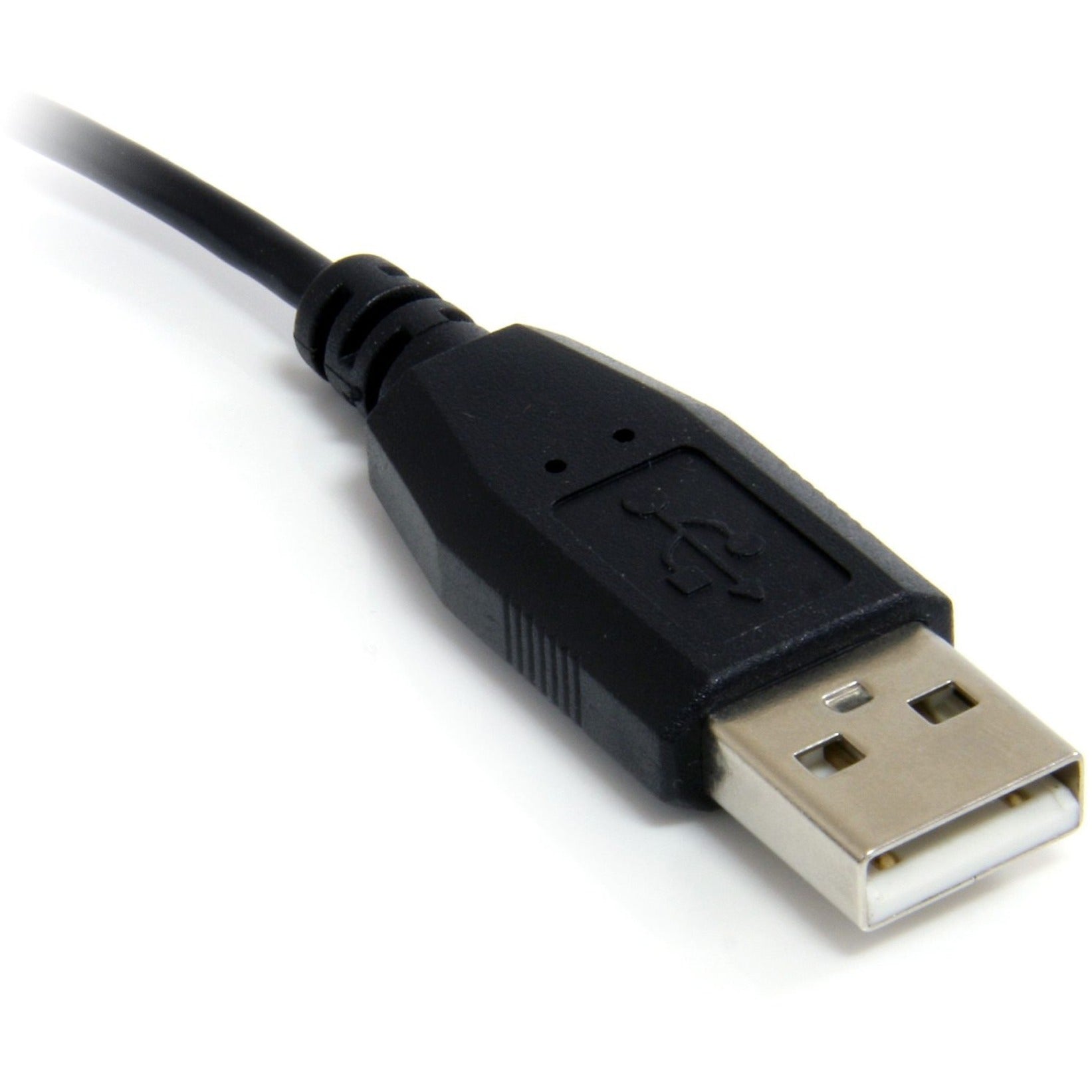 StarTech.com UUSBHAUB1RA 1 ft Micro USB Cable - A to Right Angle Micro B, Charging, Molded, Strain Relief, 480 Mbit/s Data Transfer Rate