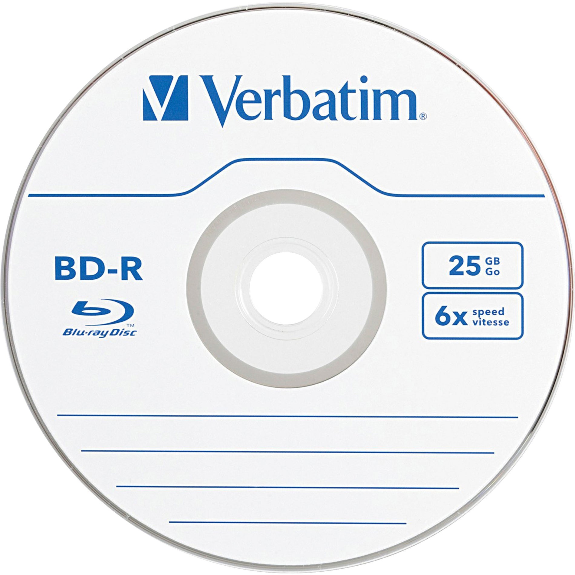 Verbatim 97238 BD-R 25GB 16X with Branded Surface - 10pk Spindle Box, Lifetime Warranty