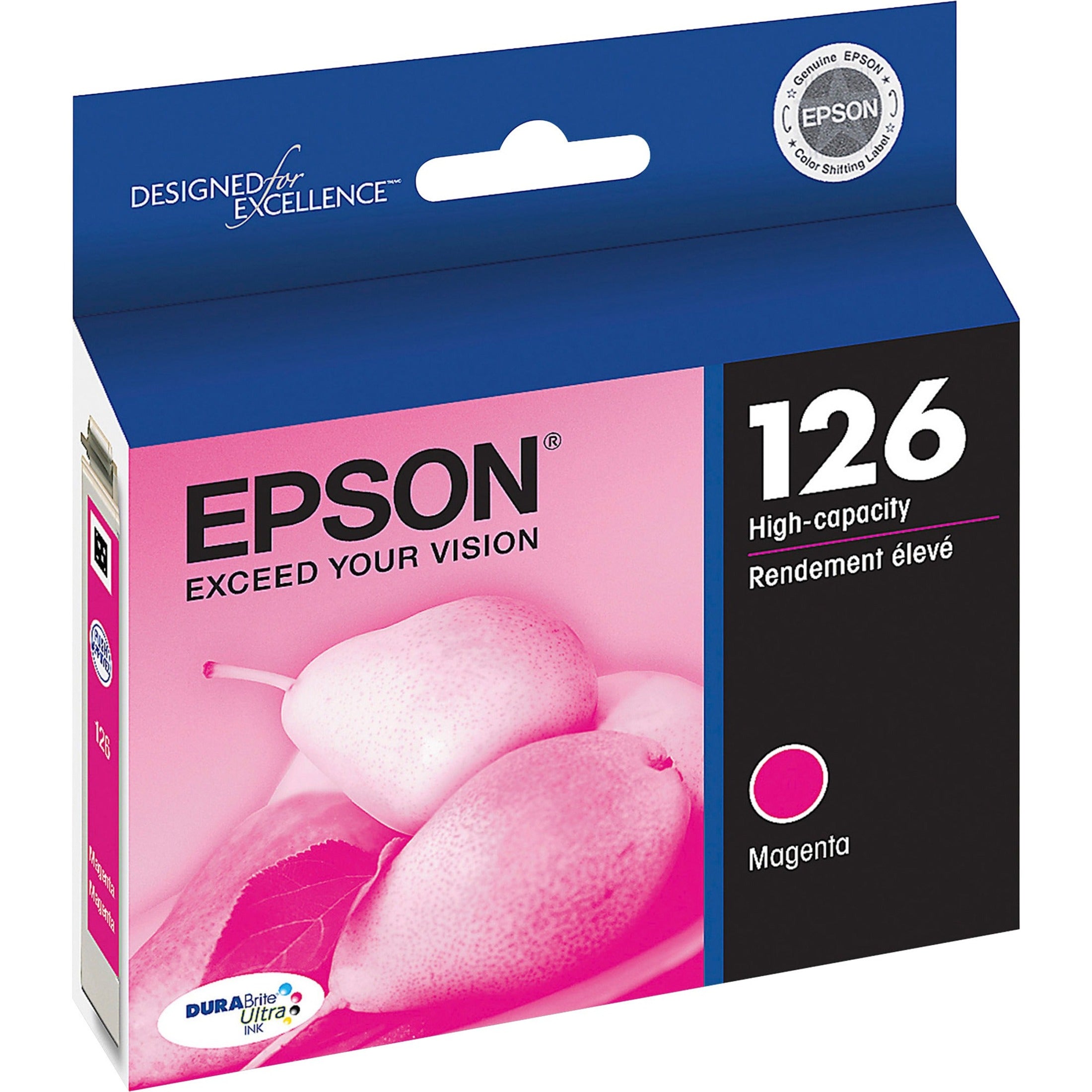 Epson T126320-S DURABrite 126 High Capacity Ink Cartridge, Magenta, 480 Pages Yield