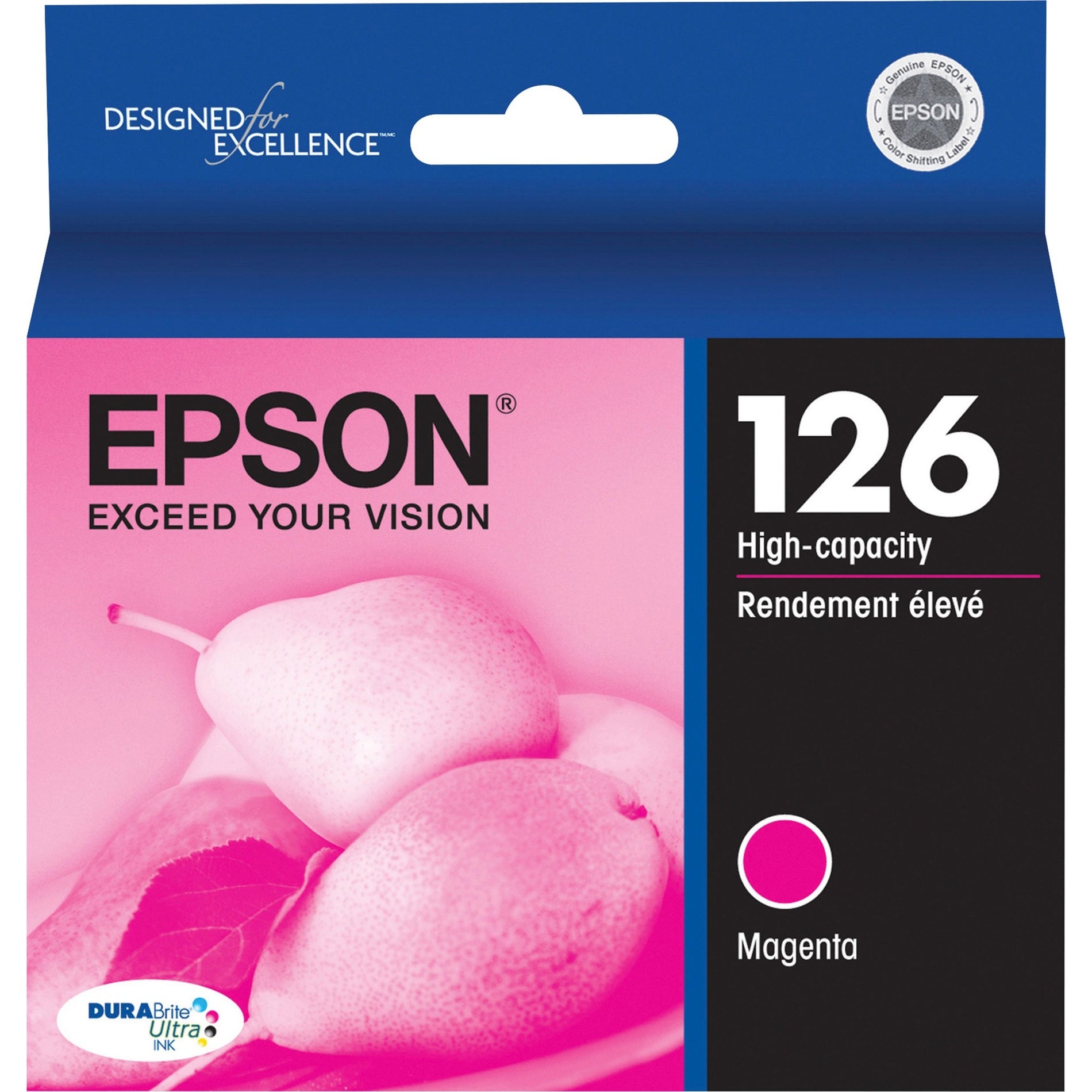 Epson T126320-S DURABrite 126 High Capacity Ink Cartridge, Magenta, 480 Pages Yield