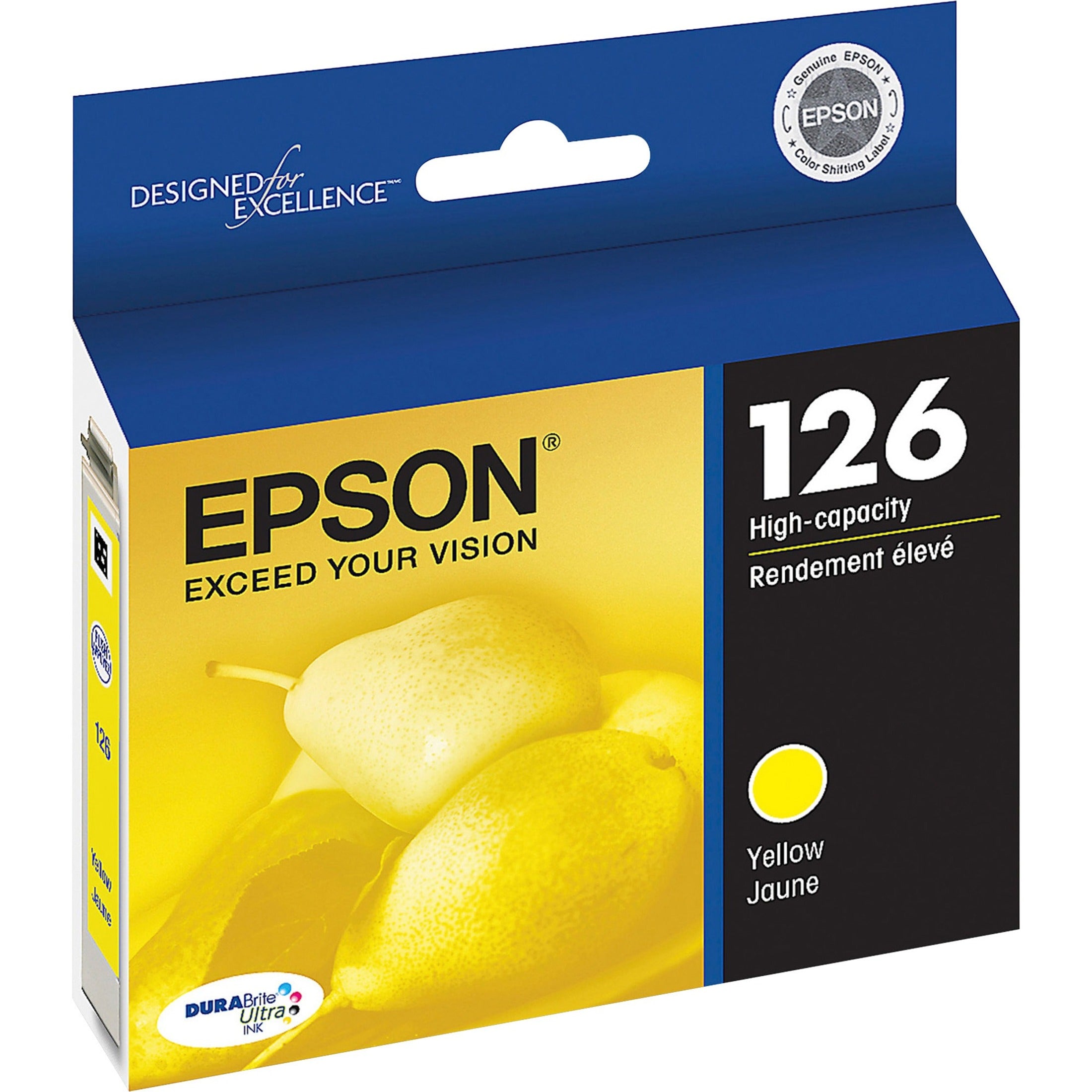 Epson T126420-S DURABrite 126 High Capacity Ink Cartridge, Yellow, 480 Pages Yield