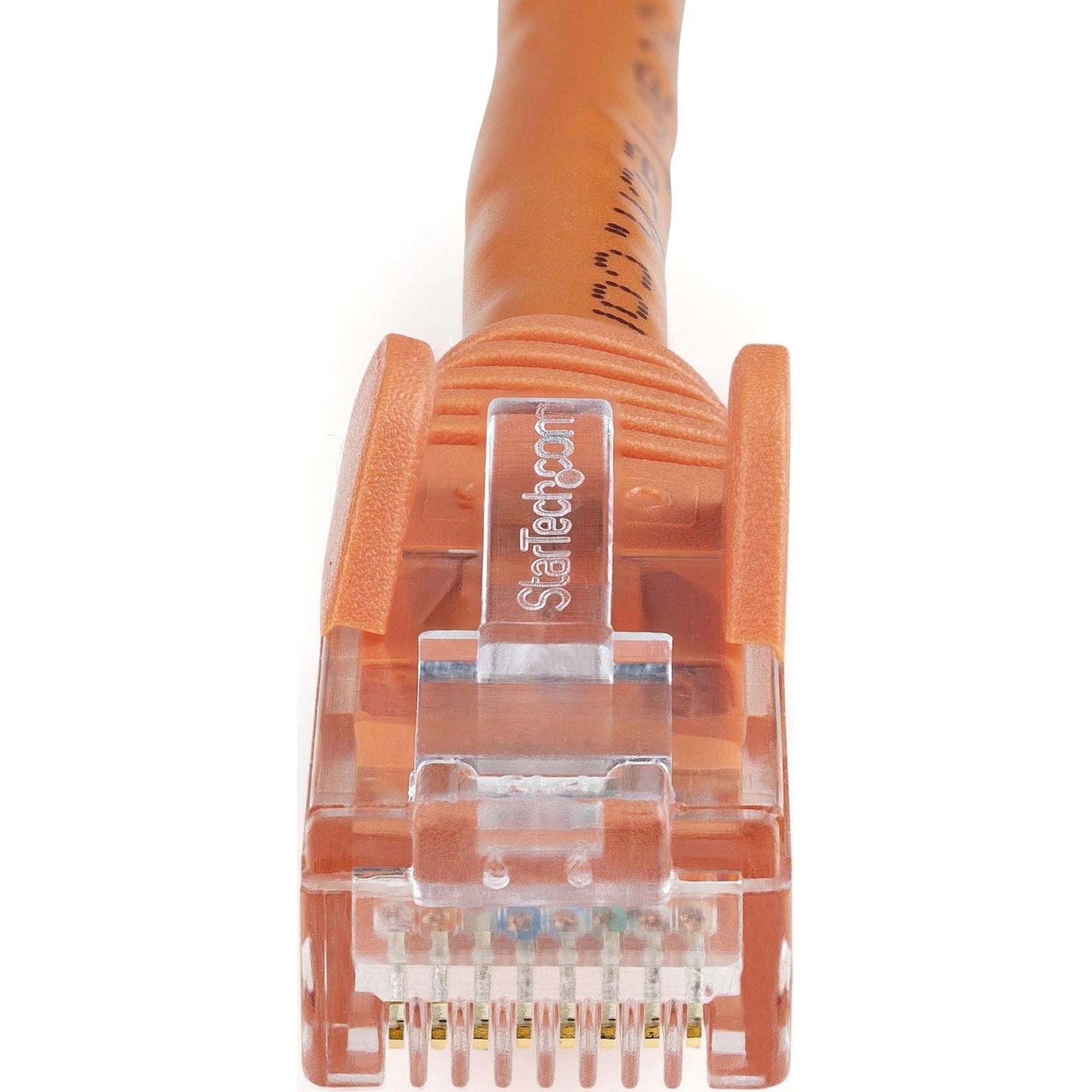 StarTech.com N6PATCH35OR 35 ft Orange Snagless Cat6 UTP Patch Cable, Lifetime Warranty, 10 Gbit/s Data Transfer Rate, RJ45 Connector Clip Protectors