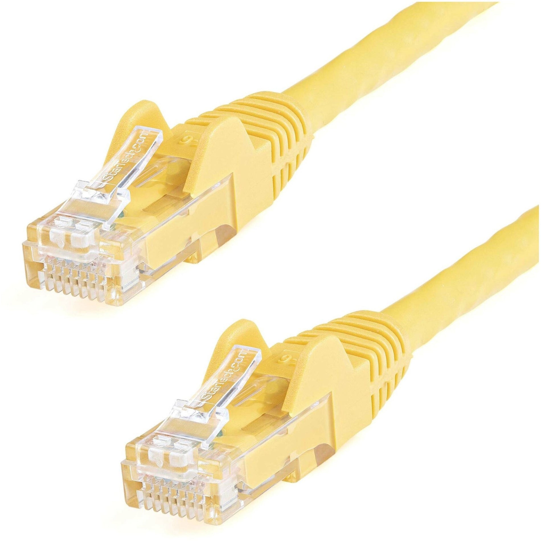 StarTech.com N6PATCH35YL 35 ft Yellow Snagless Cat6 UTP Patch Cable, Lifetime Warranty, 10 Gbit/s Data Transfer Rate, Gold Connectors