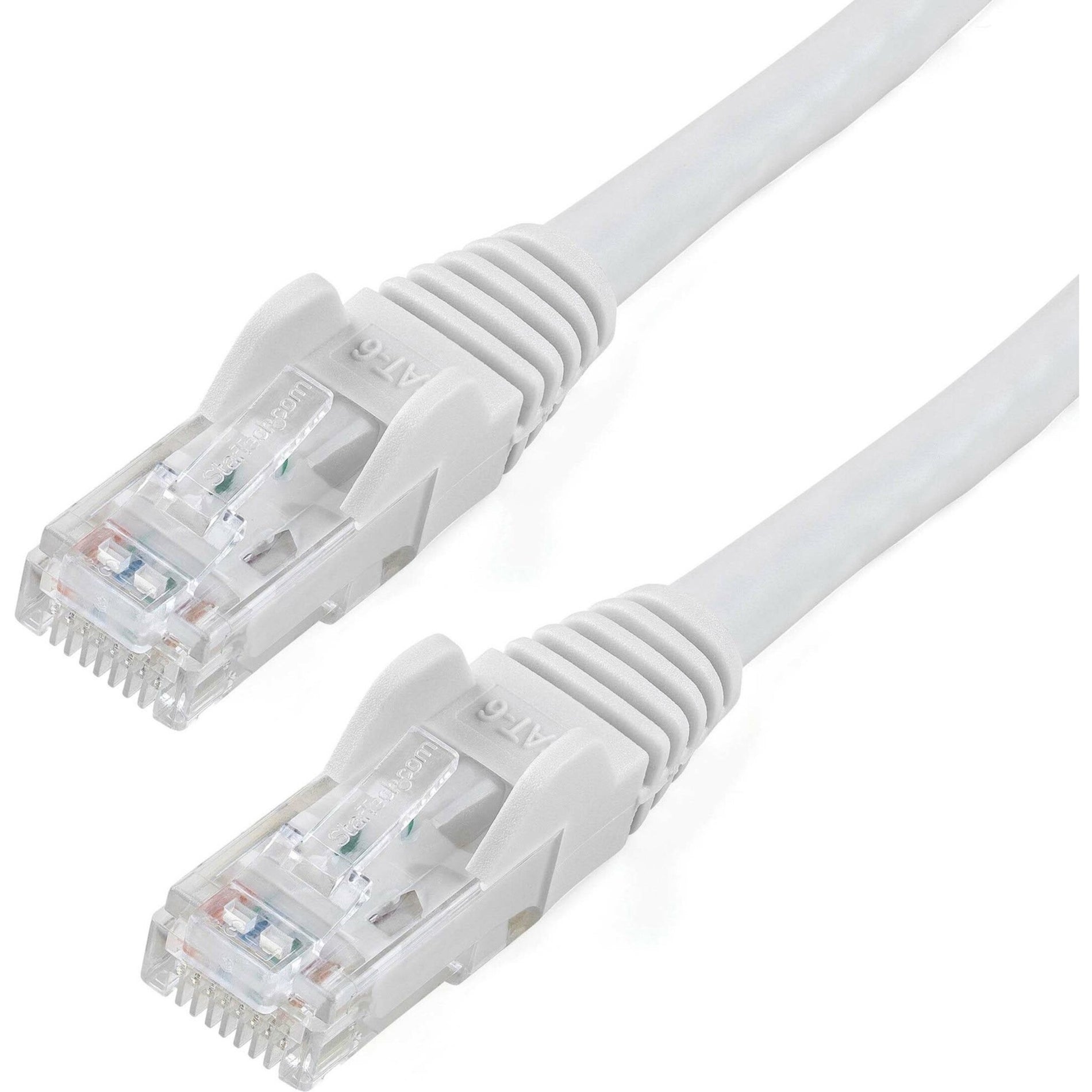 StarTech.com N6PATCH50WH 50 ft White Snagless Cat6 UTP Patch Cable - ETL Verified, Lifetime Warranty, 10 Gbit/s Data Transfer Rate