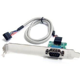 StarTech.com ICUSB232INT1 24in Internal USB Motherboard Header to Serial RS232 Adapter, 2 ft Cable Length, Green/Black/Silver