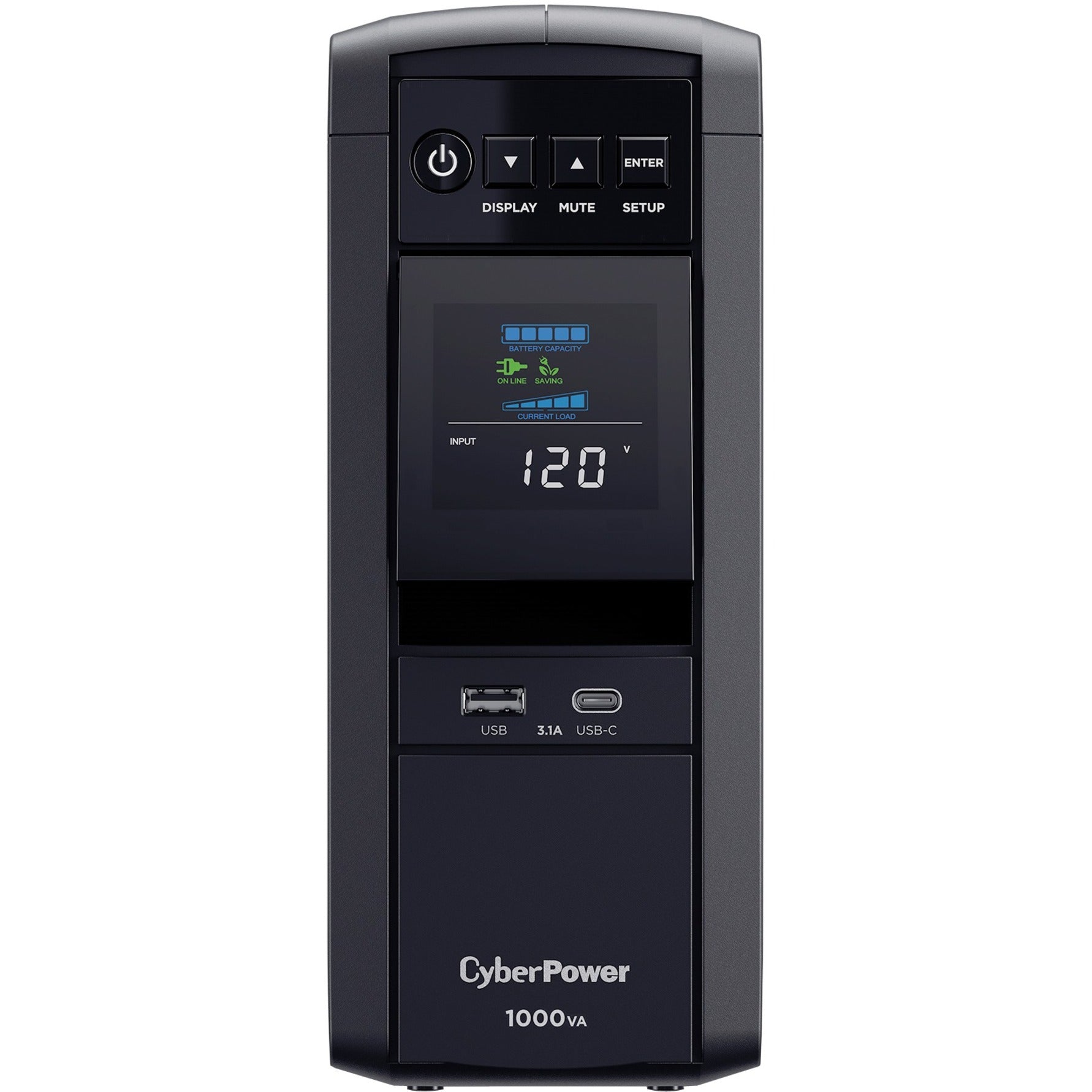 CyberPower CP1000PFCLCD PFC Sinewave UPS Systems, 1000VA Mini-Tower UPS, 3 Year Warranty, Energy Star Certified