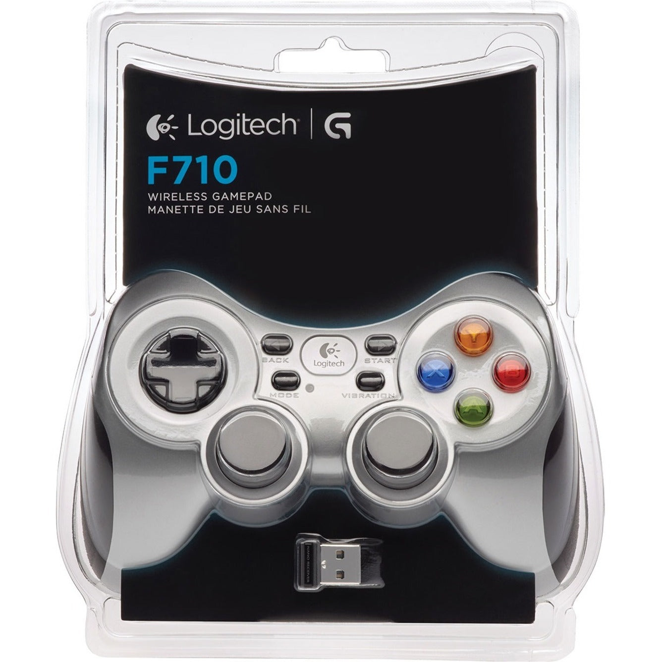 Logitech 940-000117 F710 Gaming Pad Wireless USB PC, Vibration Feedback, 3 Year Warranty