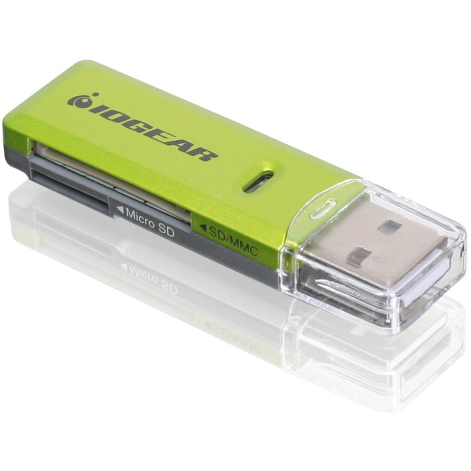 IOGEAR GFR204SD SD/MicroSD/MMC Card Reader/Writer, USB 2.0 Connection, Supports Memory Cards up to 512GB