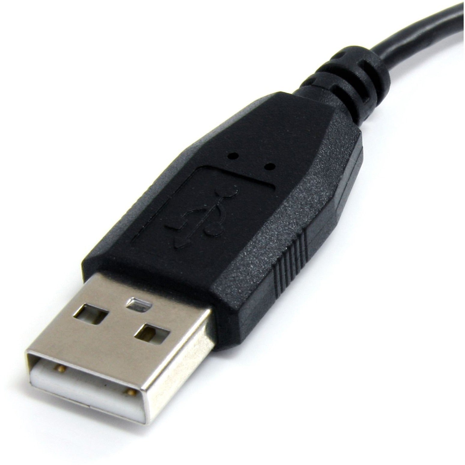 StarTech.com UUSBHAUB3LA 3 ft Micro USB Cable - A to Left Angle Micro B, Right-Angled Connector, Strain Relief, Molded, 480 Mbit/s Data Transfer Rate