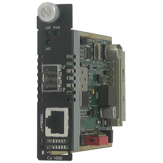 Perle 05052190 CM-1110-SFP Gigabit Ethernet Managed Media Converter, Lifetime Warranty, 10/100/1000Base-T Network Technology