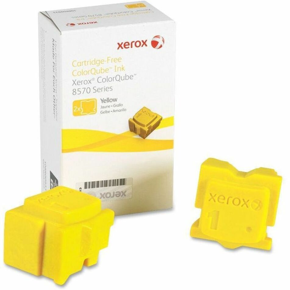Xerox 108R00928 ColorQube Ink Sticks, 4400 Page Yield, 2 ink sticks, Yellow