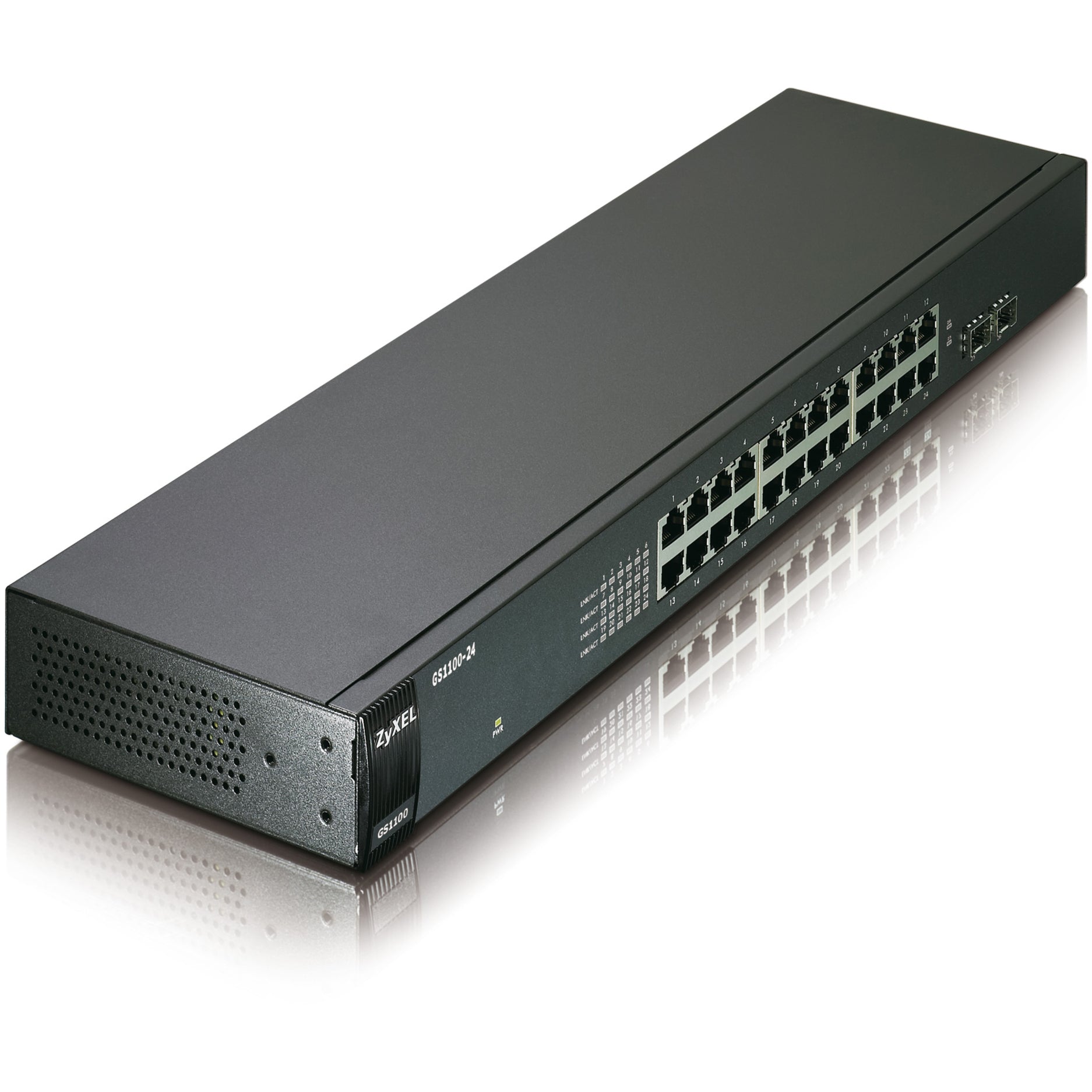 ZYXEL GS1100-24 Ethernet Switch, 24 Port Gigabit Network, 2 SFP Slots, 2 Year Warranty