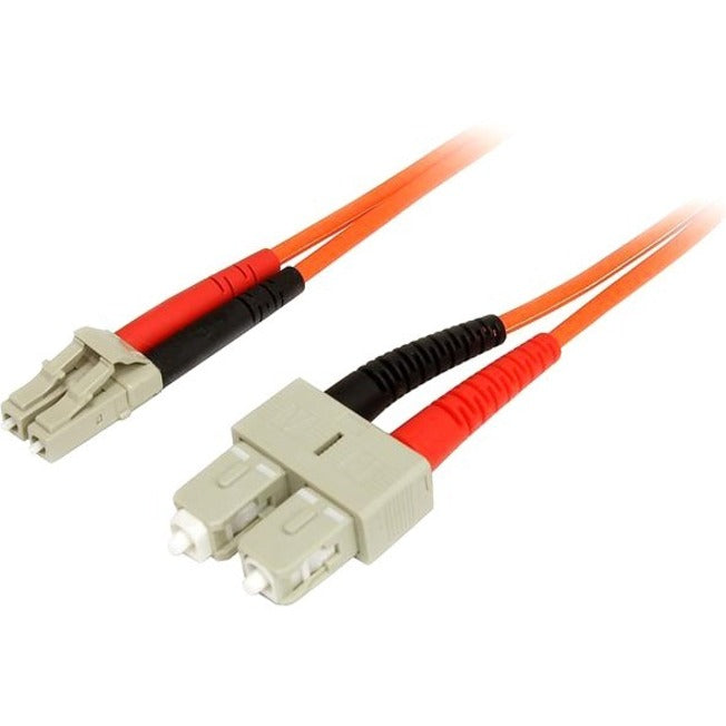 StarTech.com 50FIBLCSC3 Fiber Optic Cable - Multimode Duplex 50/125 - LSZH - LC/SC - 3m, Ideal for High-Speed Data Transmission