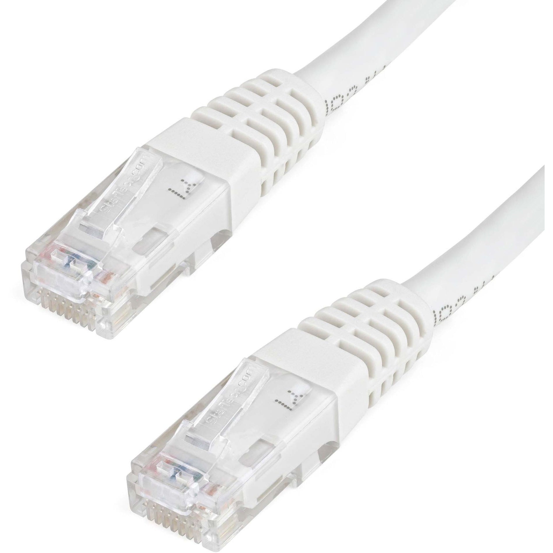 StarTech.com C6PATCH10WH 10ft white Molded Cat6 UTP Patch Cable ETL Verified, 10 Gbit/s Data Transfer Rate, PoE+, Snagless Boot