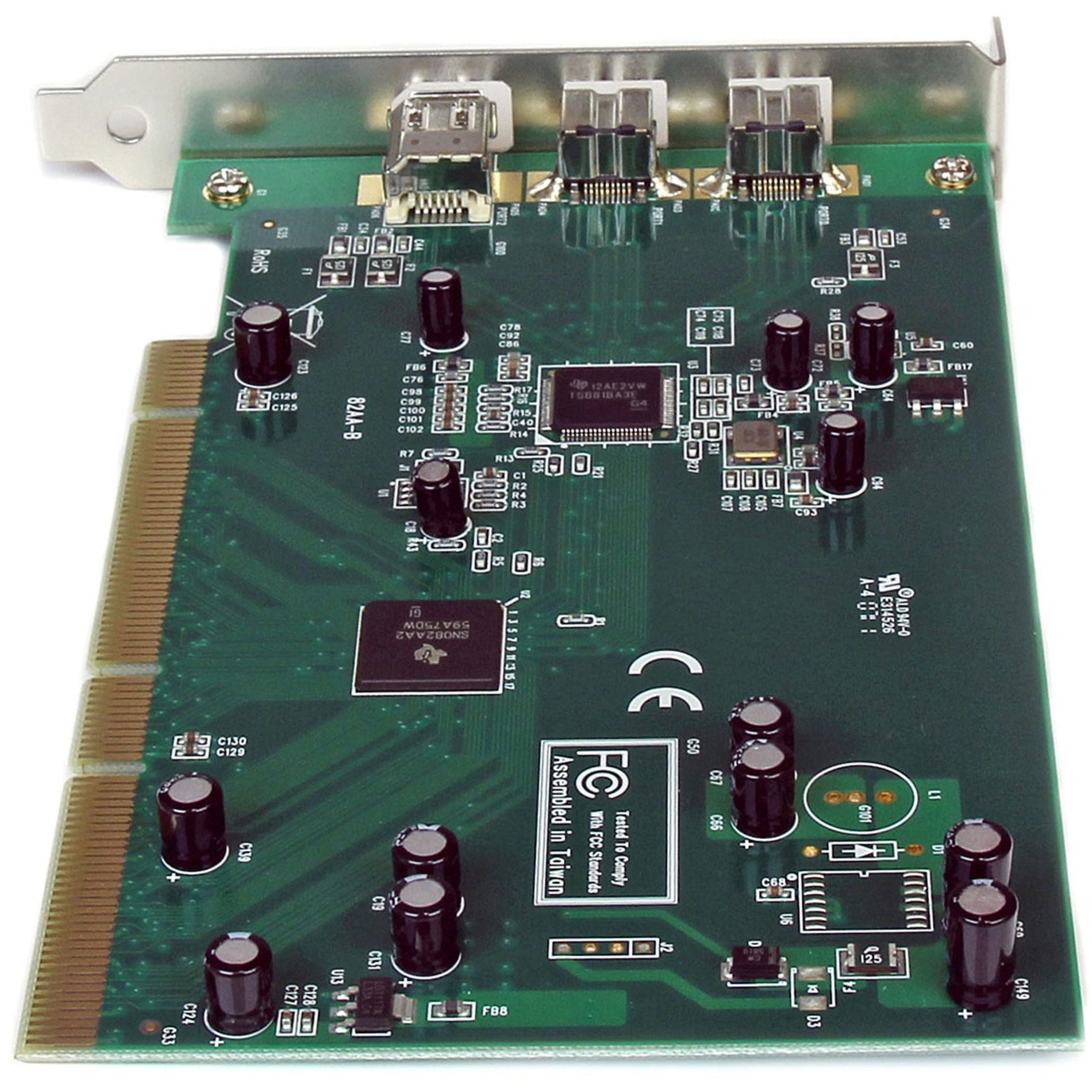 StarTech.com PCI1394B_3 3 Port 2b 1a PCI 1394b FireWire Adapter Card with DV Editing Kit, 800Mbps Data Transfer Speeds