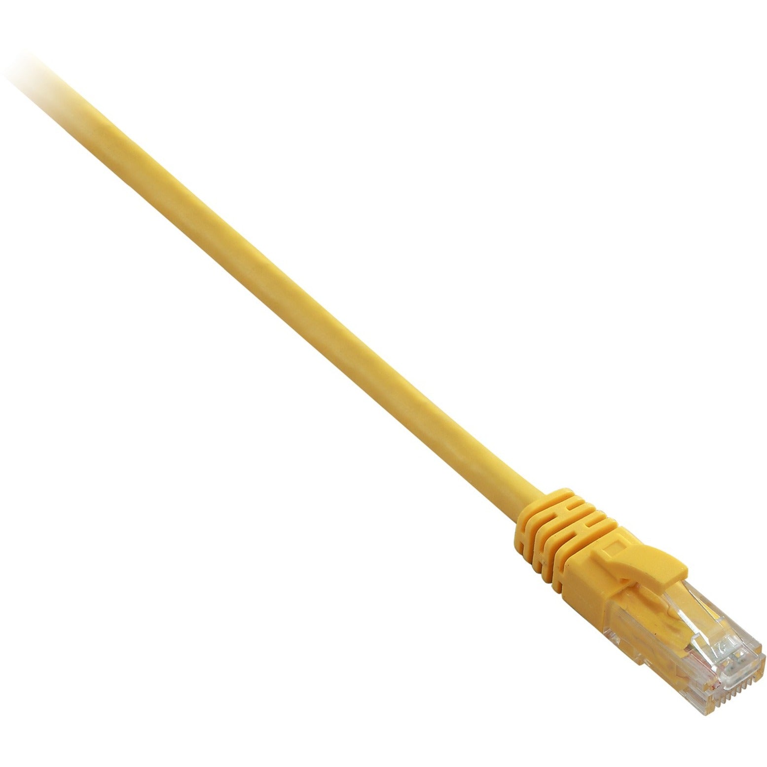 V7 V7N2C6-03F-YLWS Yellow Cat6 Unshielded (UTP) Cable RJ45 Male to RJ45 Male 1m 3.3ft, Noise Reducing, Crosstalk Protection, Molded, Strain Relief, Snagless Boot, Locking Latch, EMI/RF Protection