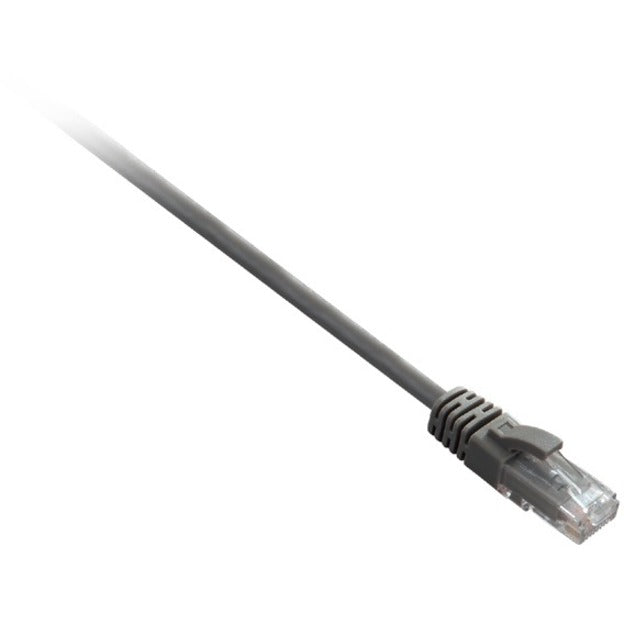 V7 V7N2C6-14F-GRYS Grey Cat6 Unshielded (UTP) Cable RJ45 Male to RJ45 Male 4.3m 14ft, Noise Reducing, Crosstalk Protection, Molded, Strain Relief, Snagless Boot, Locking Latch, 1 Gbit/s Data Transfer Rate