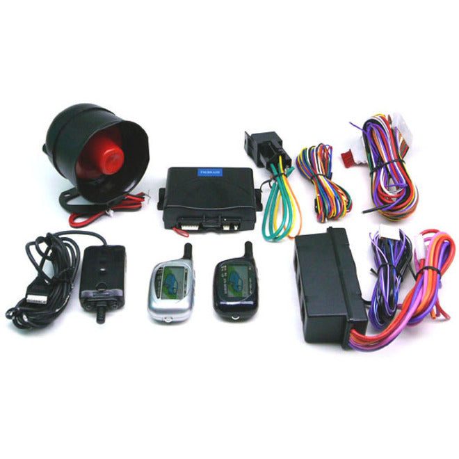 Premiertek CA908A Remote Keyless/Alarm Combo System, 2-Way LCD Display, 3500ft Range, 127dB Siren