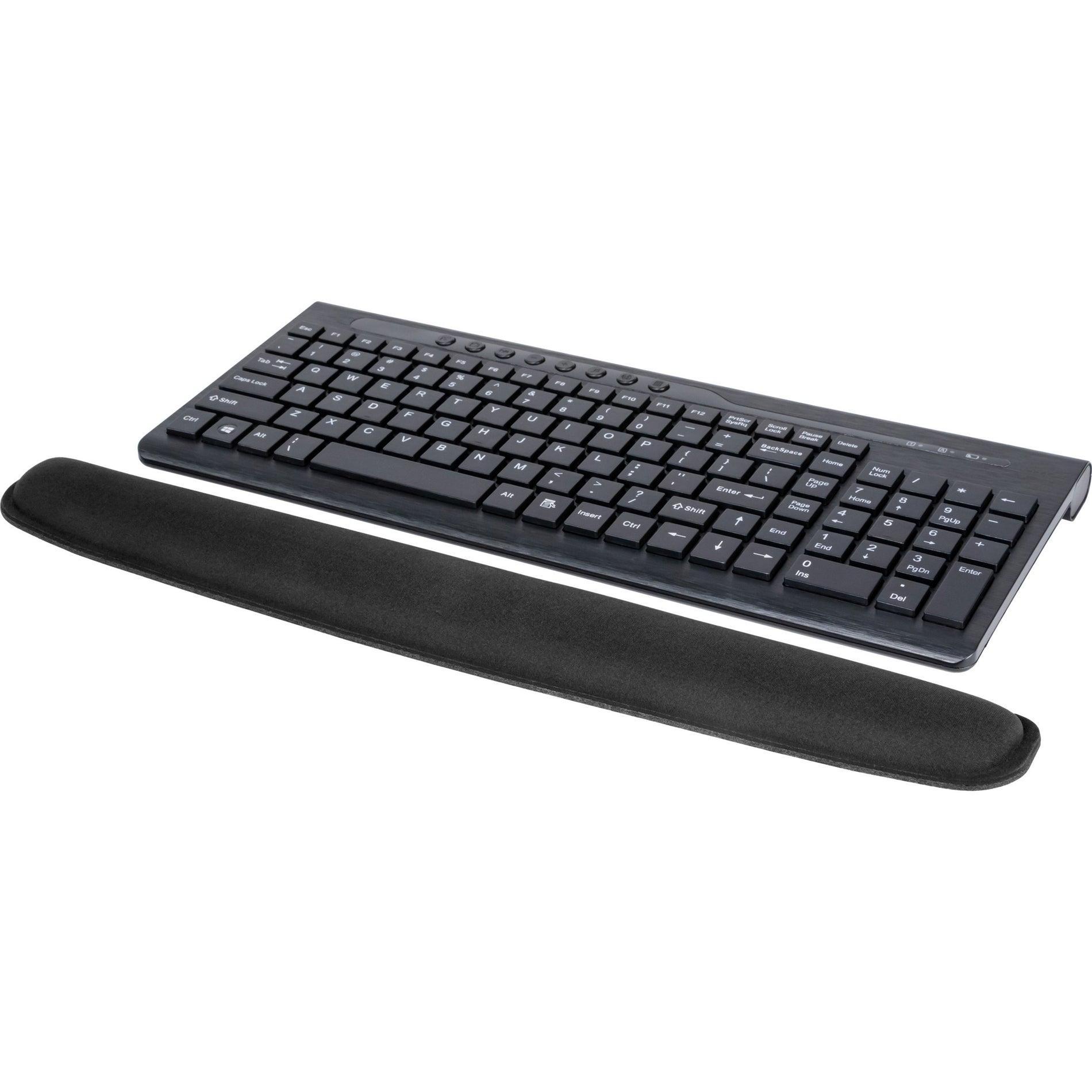 Allsop 30205 Memory Foam Wrist Rest - Black, Comfortable, Non-skid, Ergonomic Keyboard Pad