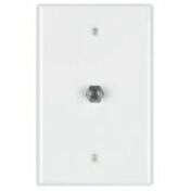 DataComm 30-2025 Single Gang Coaxial Faceplate - Light Almond, Wall Mount, Midi Size Plate