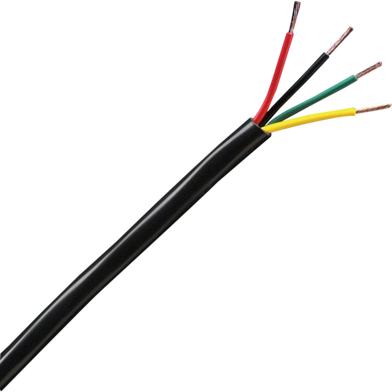 Genesis 4156-10-08 18 AWG 2C Str Direct Burial Control Cable, Black, 1000 ft Reel