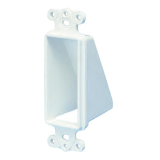 Arlington CED1 Scoop Reversible Single Gang Faceplate, White - Protect Low Voltage Cable, Versatile Installation