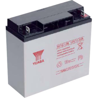 Yuasa NP18-12B General Purpose Battery, 12V DC, 17200mAh, Lead Acid, Rechargeable