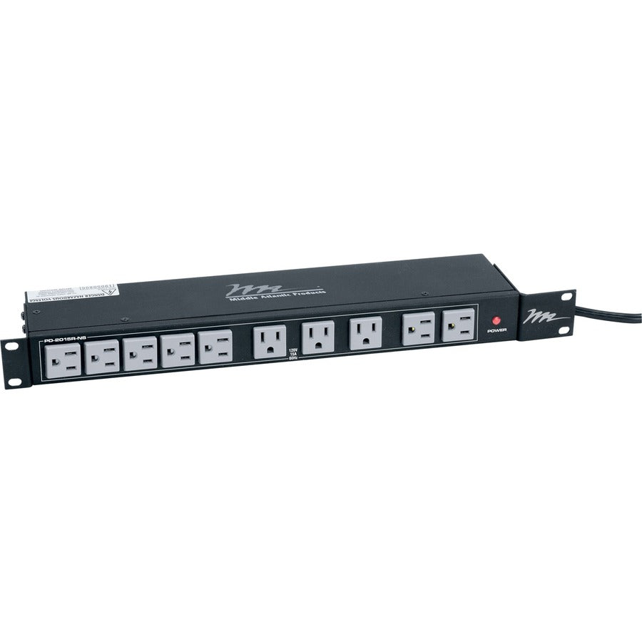 Middle Atlantic PD-2015R-NS 20-Outlets Power Strip, Rack-mountable, 9 ft Cord Length, Circuit Breaker