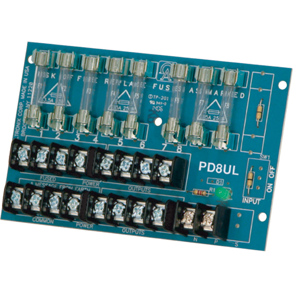 Altronix PD8UL Power Distribution Module - 28 V AC, 28 V DC, 24 V DC, 12 V DC