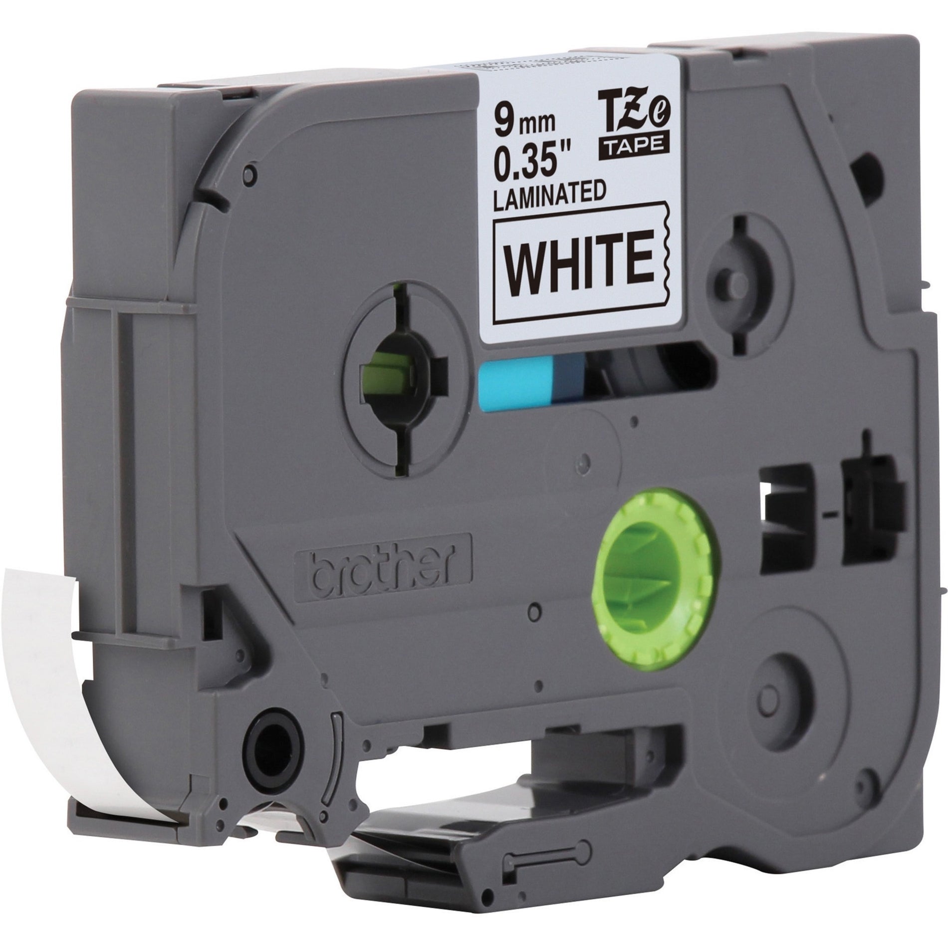 Brother TZE221 P-touch Laminated Tape Cartridge, 3/8" Label Width, White, Temperature Resistant
