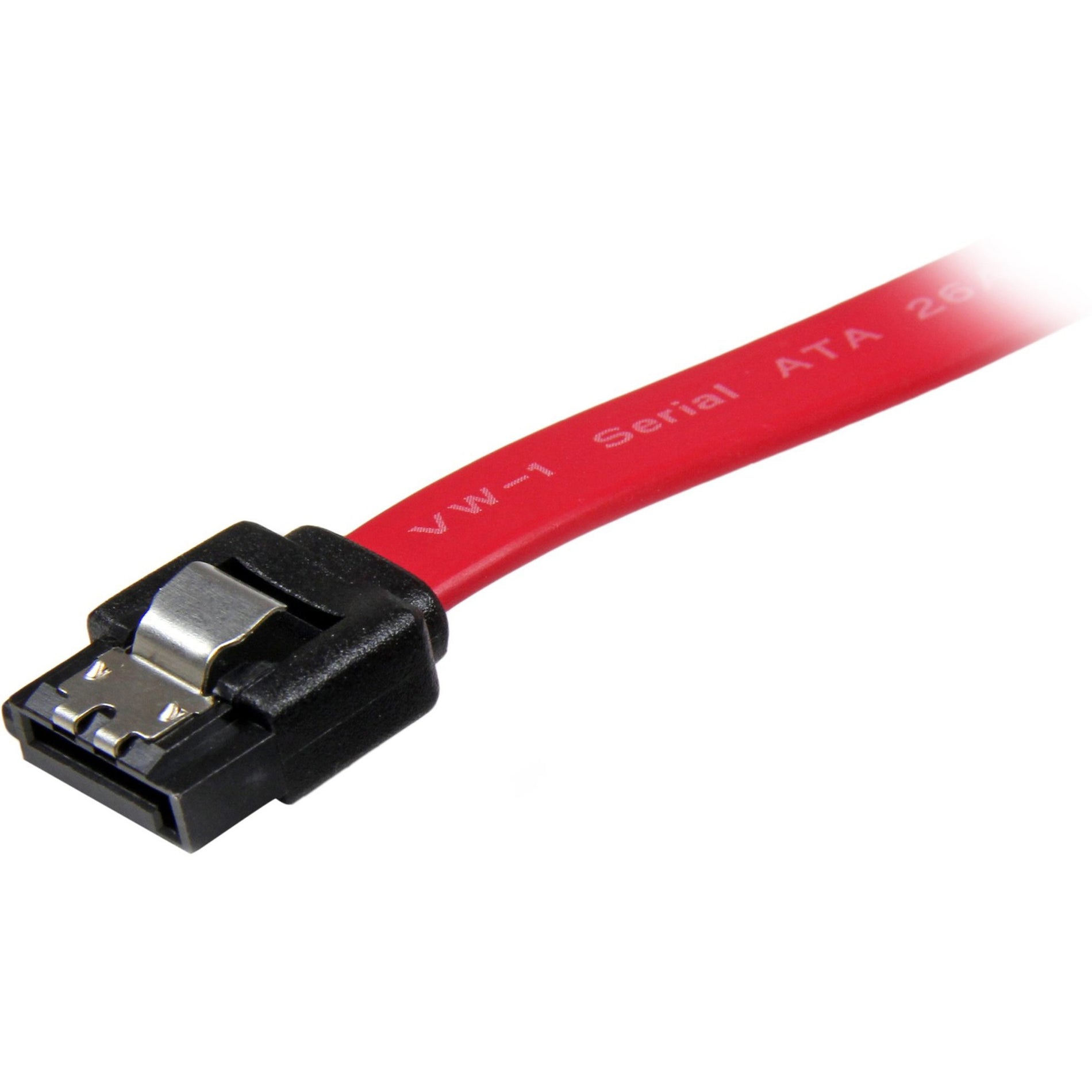StarTech.com LSATA6 6in Latching SATA Cable, Flexible, 6 Gbit/s Data Transfer Rate, Red